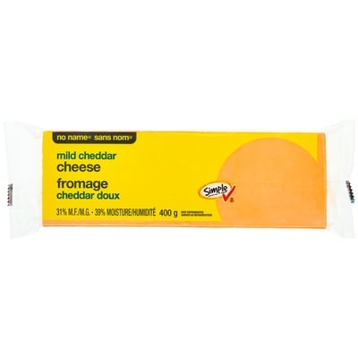 Sans Nom Fromage cheddar doux 400 g, 1,62 $/100g