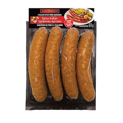 Marc Angelo Saucisses géantes italiennes fortes 675 g, 1,48 $/100g