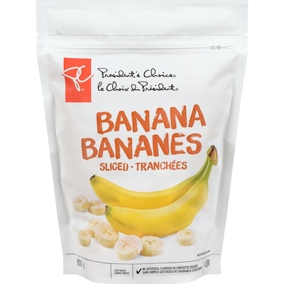 President's Choice Banana - Sliced 600 g, $0.67/100g