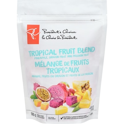 President's Choice Pineapple, Dragon Fruit & Passion Fruit Tropical Fruit Blend 500 g, $0.80/100g