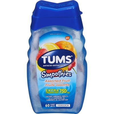 Tums Extra Strength Smoothie Assorted Fruit 60 count 60 ea, $0.12/1ea