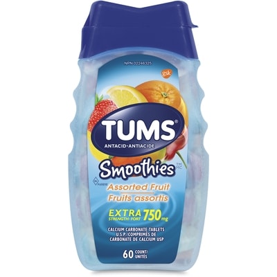 Tums TUMS ES FRUITS ASSORTIS 60 ea, 0,10 $/1ch