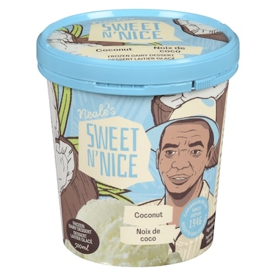Neale's Sweet and Nice Coconut Frozen Dessert 500 ml, $1.20/100ml
