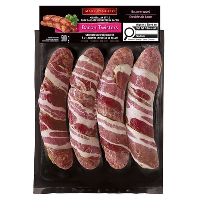 Marc Angelo Saucisses géantes twisters, congelées 500 g, 1,90 $/100g