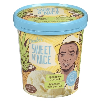 Neale's Sweet and Nice Pineapple Coconut Ice Cream 500 ml, $1.20/100ml