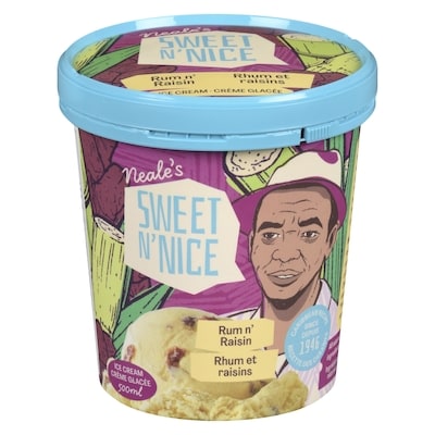 Neale’s Sweet and Nice Glace Rhum & Raisin 500 ml, 1,20 $/100ml