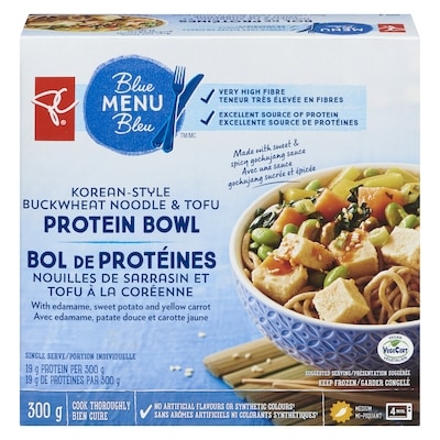 PC Blue Menu Korean-Style Buckwheat Noodle & Tofu Protein Bowl 300 g, $1.83/100g