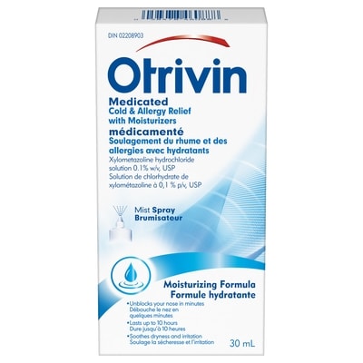 Otrivin Medicated Cold & Allergy Relief With Moisturizers Spray 30 ml, $46.63/100ml