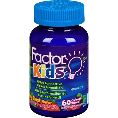 Focus Factor Kids comprimés à croquer saveur petits fruits 60 ea, 0,33 $/1ch