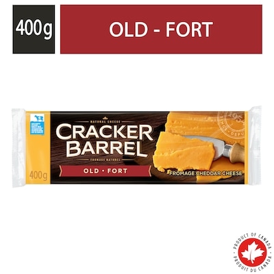 Cracker Barrel Fromage cheddar vieilli coloré. 400 g, 2,12 $/100g