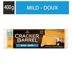 Cracker Barrel Fromage cheddar doux 400 g, 2,25 $/100g
