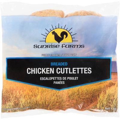 Sunrise Chicken Cutlettes Breaded 1 kg, $0.95/100g