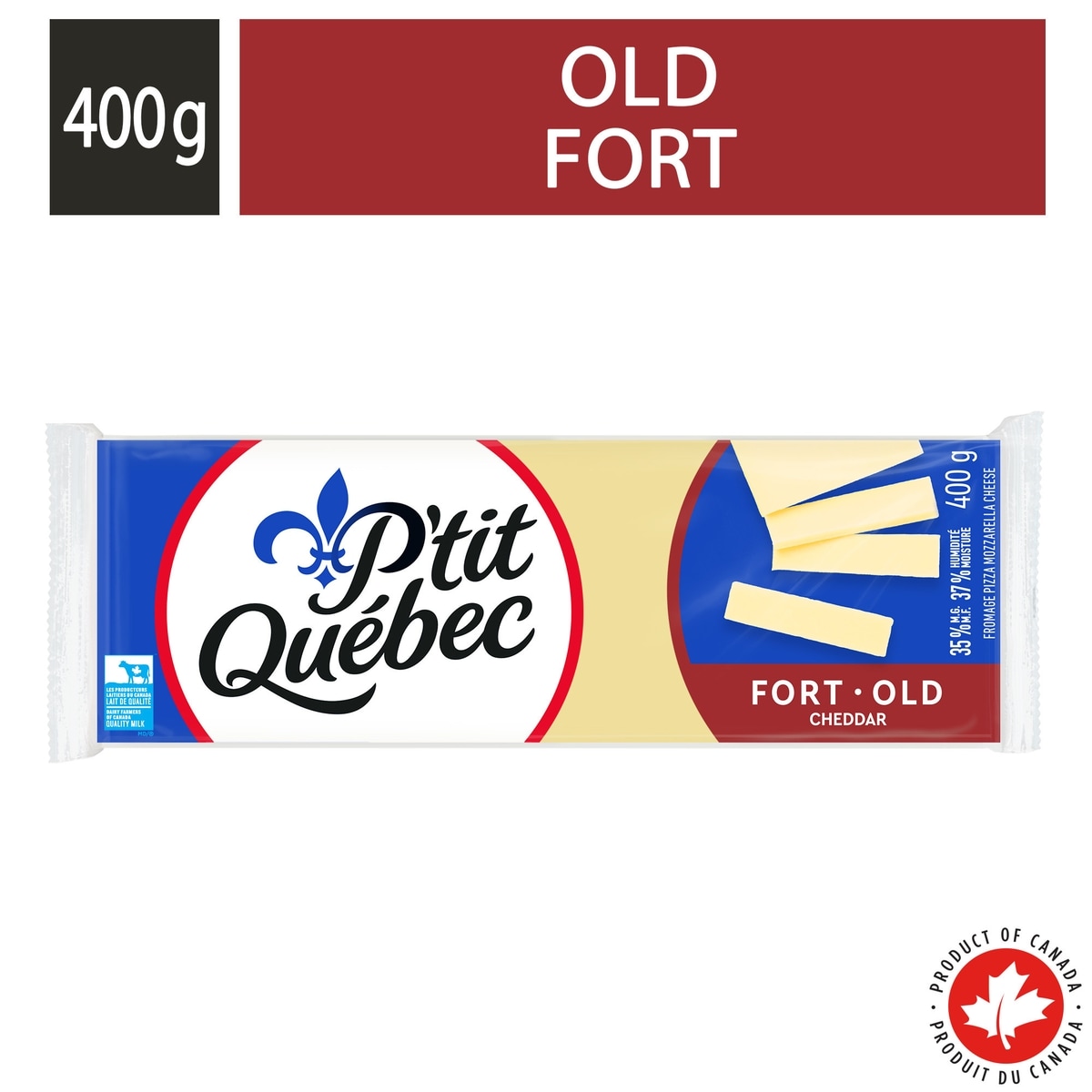 P'tit Québec Old Cheddar Cheese 400 g, $1.50/100g