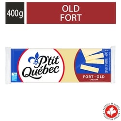 P'tit Québec Old Cheddar Cheese 400 g, $1.50/100g