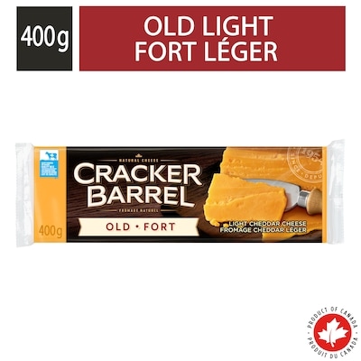Cracker Barrel Fromage cheddar vieilli coloré allégé. 400 g, 2,12 $/100g
