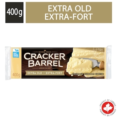 Cracker Barrel Cheddar White Extra Old Cheese 400 g, $2.00/100g
