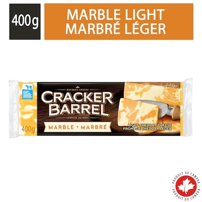 Cracker Barrel Fromage marbré allégé. 400 g, 2,12 $/100g