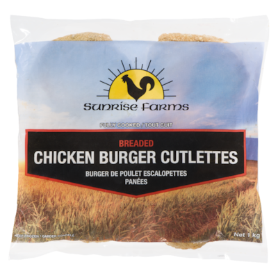 Sunrise Burger De Poul Escalopettes 1 kg, 0,90 $/100g