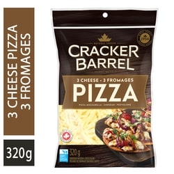 Cracker Barrel Fromage râpé pizza 3 fromages 320 g, 2,81 $/100g