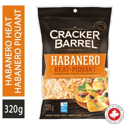 Cracker Barrel Fromage râpé habanero heat. 320 g, 2,50 $/100g