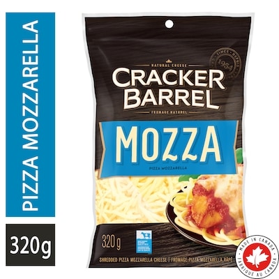 Cracker Barrel Fromage râpé pizza mozzarella. 320 g, 2,50 $/100g