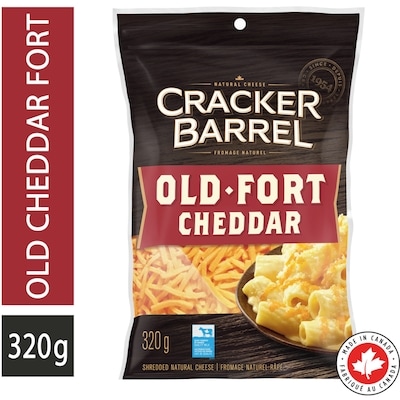 Cracker Barrel Fromage Râpé Cheddar Vieilli, 320 g, 2,50 $/100g