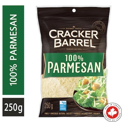 Cracker Barrel Fromage Râpé Parmesan 100 %, 250 g, 3,20 $/100g