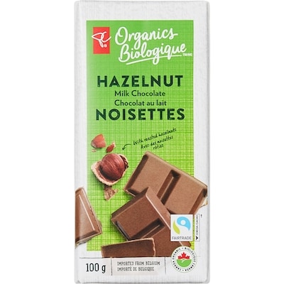 PC Organics Organics Hazelnut Milk Chocolate 100 g, $4.50/100g