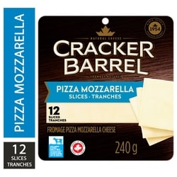Cracker Barrel Mozzarella Cheese Slices 240 g, $2.08/100g