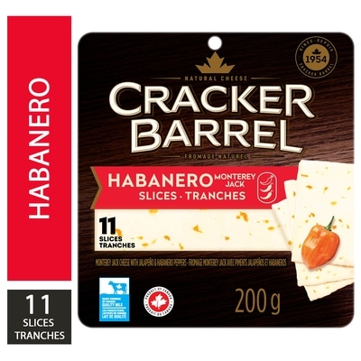 Cracker Barrel Habanero Monterey Jack Cheese Slices11 Units 200 g, $3.00/100g