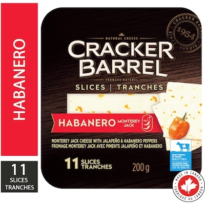 Cracker Barrel Habanero Monterey Jack Cheese Slices11 Units 200 g, $3.00/100g
