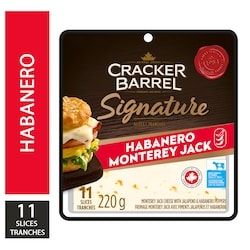 Cracker Barrel Tranches de fromage monterey jack habanero 200 g, 3,00 $/100g