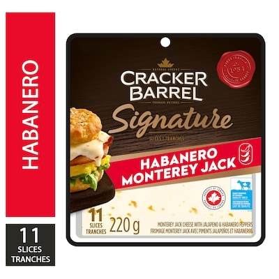 Cracker Barrel Tranches de fromage monterey jack habanero 200 g, 3,00 $/100g