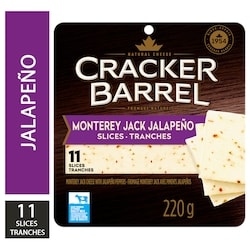 Cracker Barrel Jalapeno Monterey Jack Cheese Slices 220 g, $2.27/100g