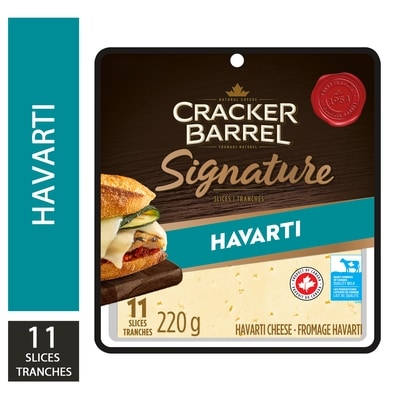 Cracker Barrel Signature Havarti Cheese Slices 220 g, $2.18/100g