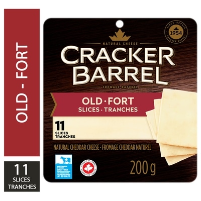 Cracker Barrel Tranches de fromage cheddar fort 200 g, 3,40 $/100g