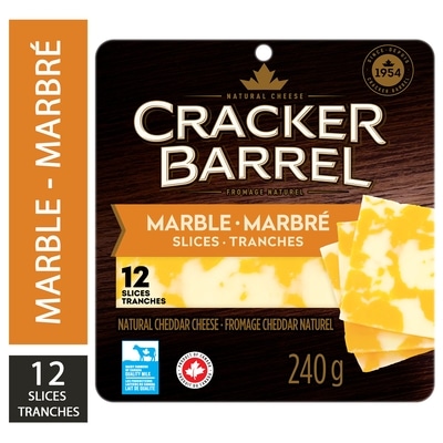 Cracker Barrel Tranches de fromage marbré 240 g, 2,83 $/100g