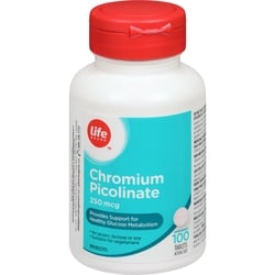 Life Brand Chromium Picolinate 250Mcg 100 Tablets 100 ea, $0.09/1ea