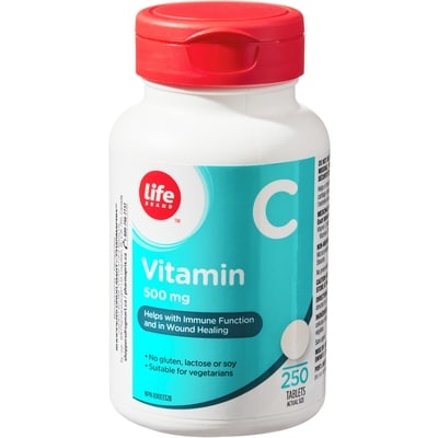 Life Brand Vitamin C 500 mg 250 Tablets 250 ea, $0.06/1ea