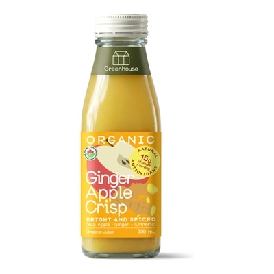Greenhouse Organic Juice Ginger Pomme 300 ml, $2.33/100g