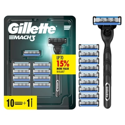 Gillette Rasoir  pour hommes, 10 cartouches de rechange 1 ea, 41,49 $/1ch