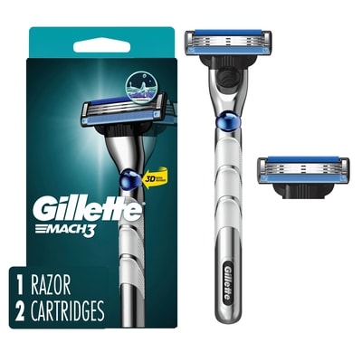 Gillette 3D Men's Razor Handle + 2 Blade Refills 1 ea, $17.99/1ea