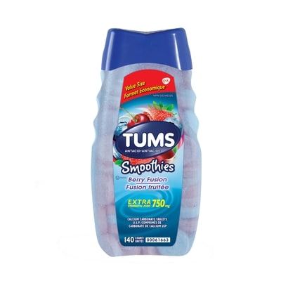 Tums Smoothies Xs Berryfusion     140 ea, $0.08/1ea
