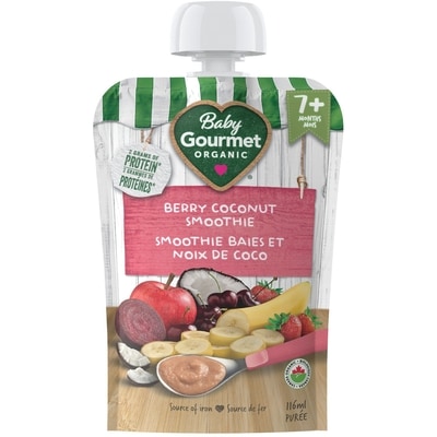 Baby Gourmet Purée Biologique Smoothie baies et noix de coco 128 ml, 1,79 $/100ml