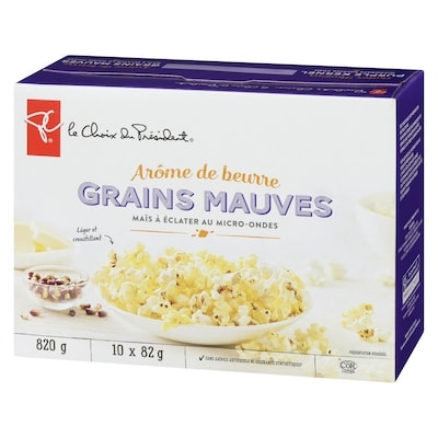 Maïs à grains mauves à éclater au micro-ondes à arôme de beurre
