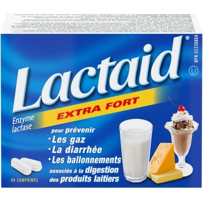 Lactaid Comprimés Extra Fort 80 ea, 0,35 $/1ch
