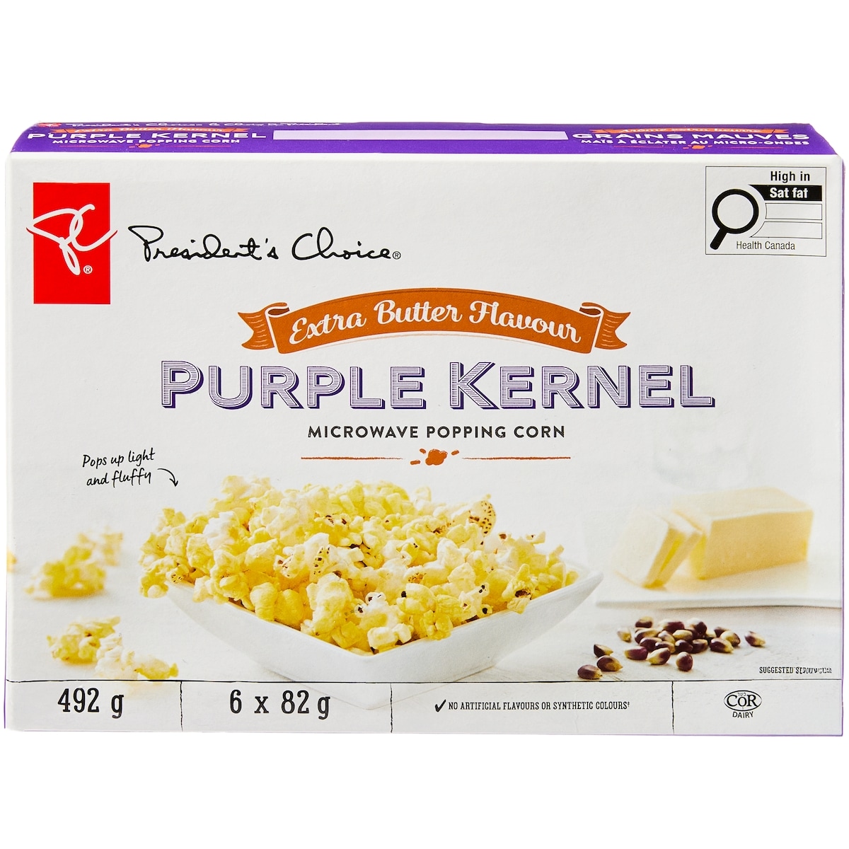 President's Choice Extra Butter Flavour Purple Kernel Microwave Popping Corn