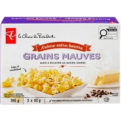 le Choix du Président Maïs à éclater au micro-ondes Grains mauves à arôme extra-beurre 247 g, 1,42 $/100g