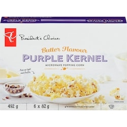 President's Choice Butter Flavour Purple Kernel Microwave Popcorn 493 g, $0.91/100g