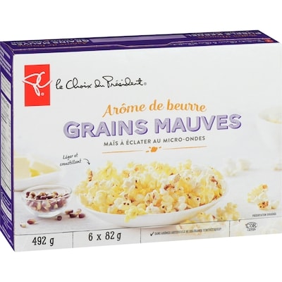Maïs à éclater au micro-ondes Grains mauves à arôme de beurre
